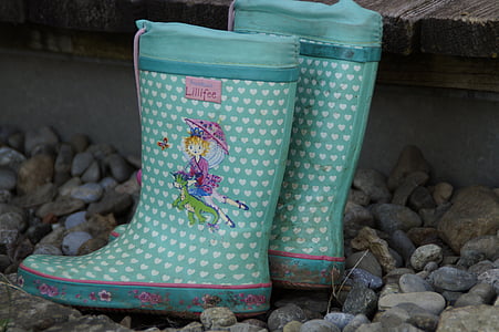 rubber boots, child, children, girl, shoes, boots, out