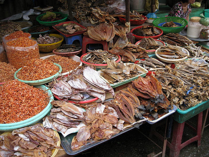 Vietnam, pasar, ikan