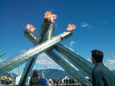 Vancouver, Kanada, Olimpiade, obor Olimpiade, kawah, api