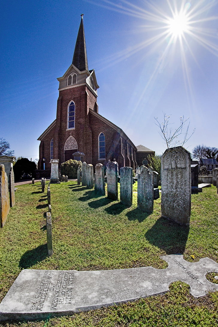 church, graveyard, old, stone, grave, tombstone, headstone
