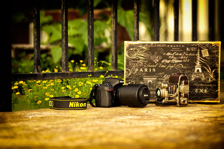 appareil photo, vieux, moderne, vieille caméra, caméra photo, Collector, photo