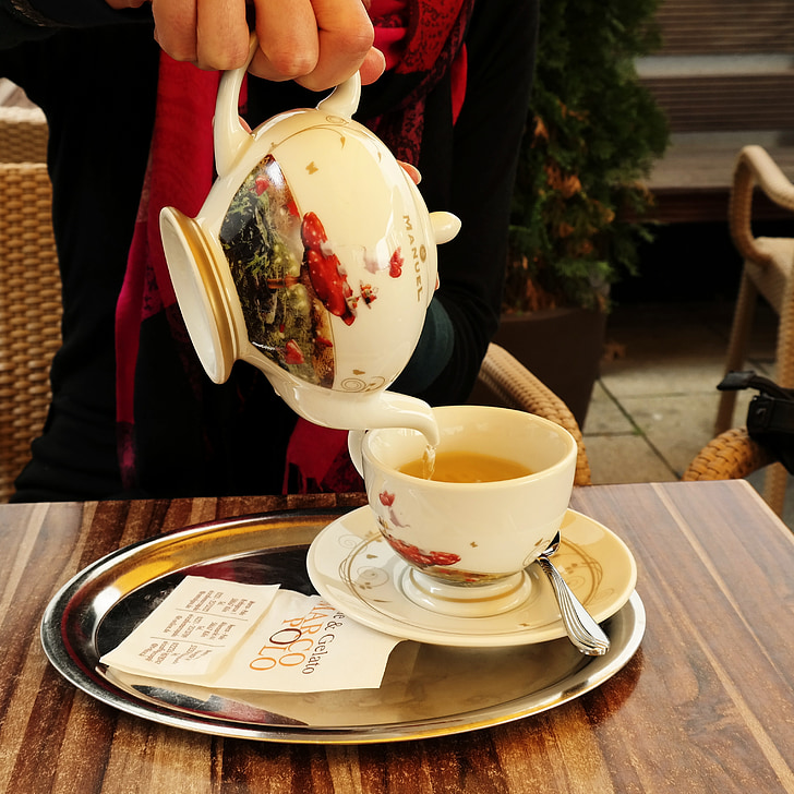 ấm trà, teacup, cung cấp cho một, Tee, teeservice, teatime, quán cà phê