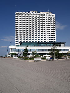 Hotel, Hotel neptune, Warnemünde, strandpromenaden, turism, Mecklenburg-Vorpommern, Östersjön