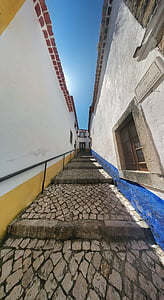 rua, escada, Ibérica, Mediterrâneo, vila, pedestre, pedra