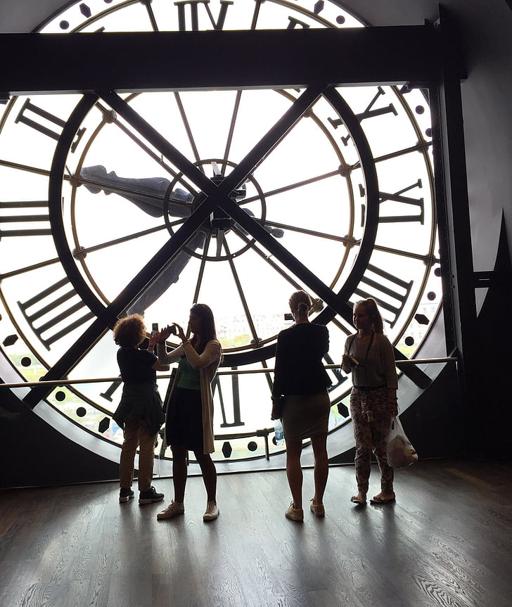 france, museum, paris, landmark, clock, famous