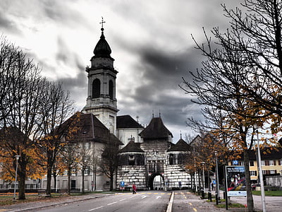 baseltor, Solothurn, Katedrála St ursus, Nave, Cathedral, Katedrála st urs und viktor, St ursen cathedral