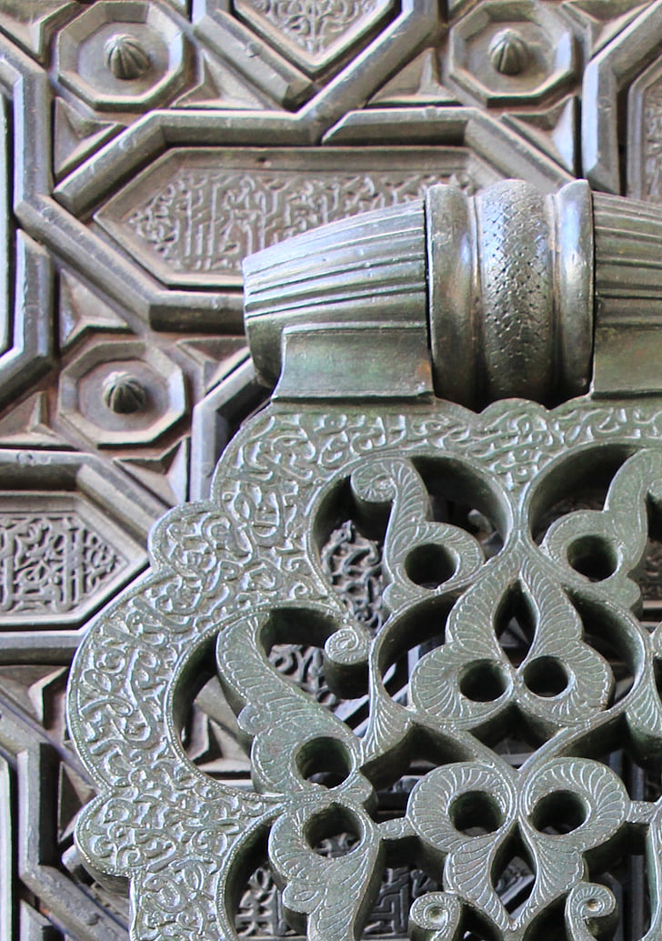 logam, pintu pengetuk, pengetuk, antik, menangani, dekorasi, tradisional