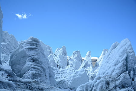 paysage des hautes-terres, ciel bleu, Glacier, Mont enneigé, neige, montagne, hiver