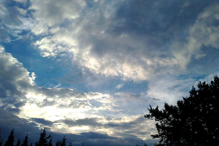Sky, tombée de la nuit, Auguste, nature, Nuage - ciel, bleu, à l’extérieur