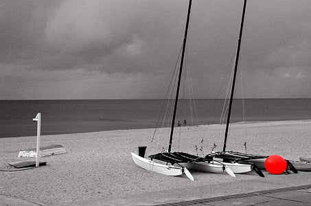 Sylt, chiave di colore, spiaggia, barca a vela, mare