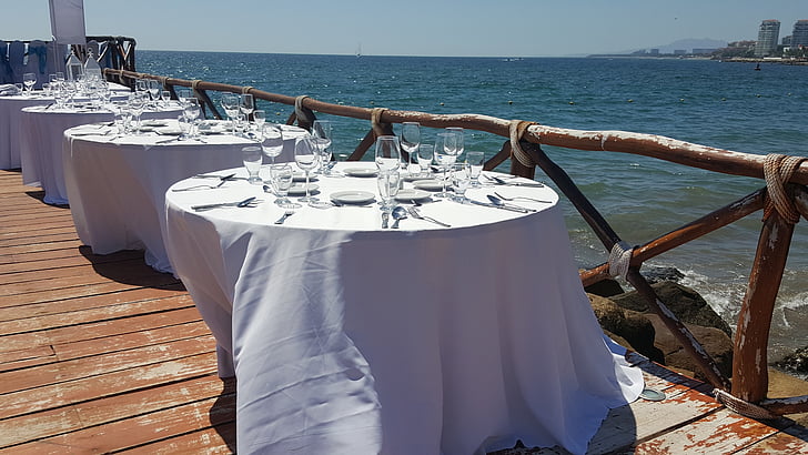 Puerta vallarta mexico, kust bruiloft receptie, Seaside dining, water, dag, geen mensen, zee