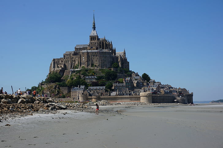Mont saint michel, Normandy, Benediktínsky kláštor, kláštor, Francúzsko