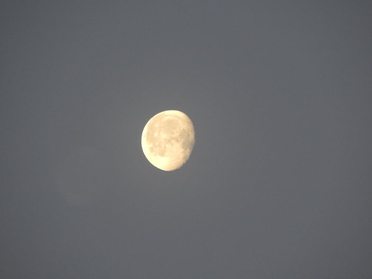 Moon, aamu, West, näkymä, taivas