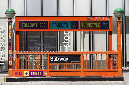metro, estación de metro, nueva york, Manhattan, metro, estación de, viajes