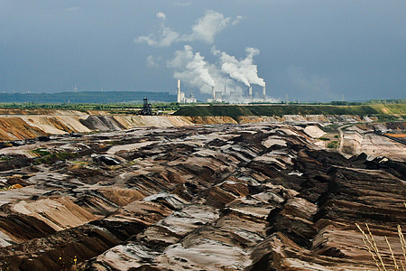 brunt kol, energi, Garzweiler, grävmaskiner skopan ratten, dagbrott gruvdrift, teknik, industrianläggning