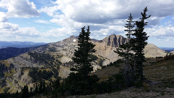 Wyoming, montagne, vue, alpin, Sky, nature, Scenic