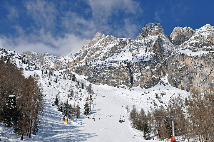 Alpi, montagne, inverno, tempo libero, paesaggio, piste da sci, Lone peak