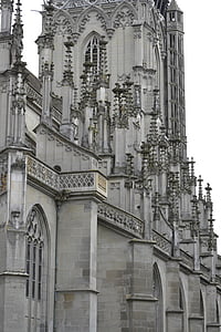 Bern, Münster, Église, bâtiment, Spire, tour, Pierre