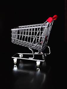 dare, shopping cart, basket, bassinet, purchasing, shopping, chrome