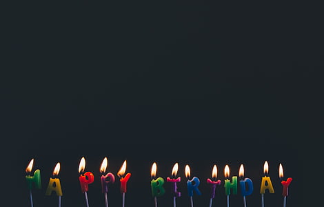 生日, 烛光, 蜡烛, 庆祝活动, 多彩, 色彩缤纷, 火焰