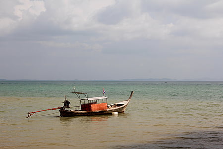 boot, lake, ocean, water, fish, ship, thailand