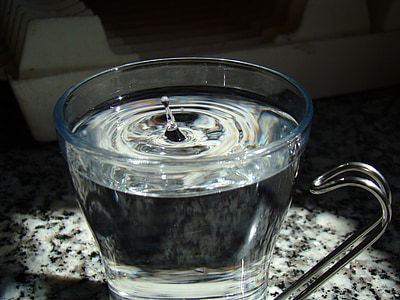 vidrio, agua, taza