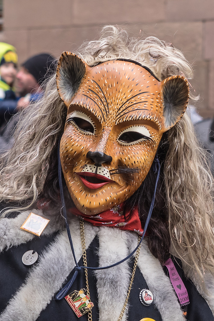 karneval, fasnet, farverige, Schwäbische alemannisk, maske, udskåret, figur