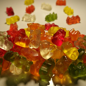 gummibärchen, Gummi αρκούδες, αρκούδα, ζελέ φρούτων, Χάριμπο