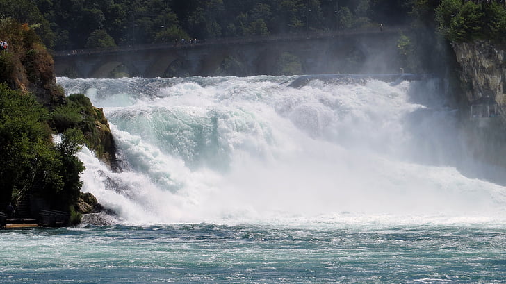 Renskih slapov, Schaffhausen, vode, spray, ogromno, Švica, Nemčija