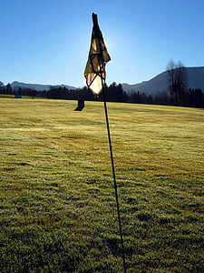 campo de golf, Bandera, Bandera de golf, Golf, blanco
