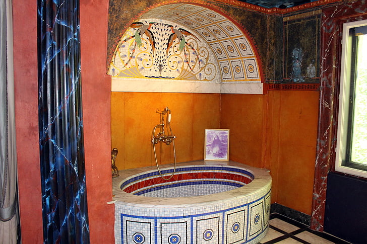 salle de bain, style art nouveau, salle de bain, culture, Ernst fuchs, Villa, Vienne