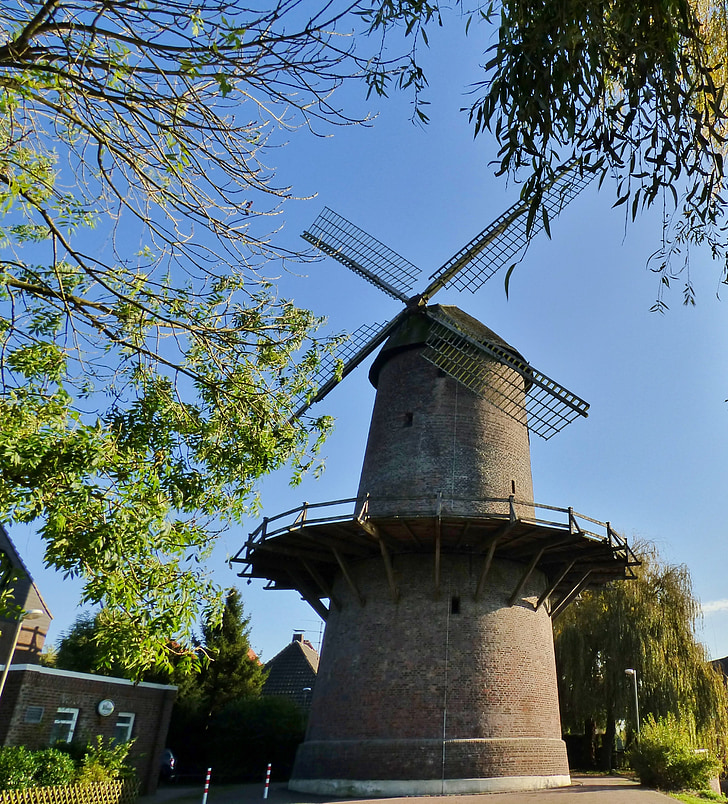 Mill, historiska kvarn, arkitektur, Tyskland, landskap