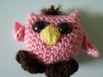 owl, hand labor, crochet, hobby, wool, toy, teddy Bear