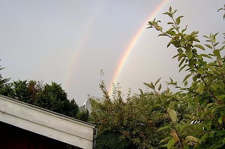 deszcz, Rainbow, Chmura