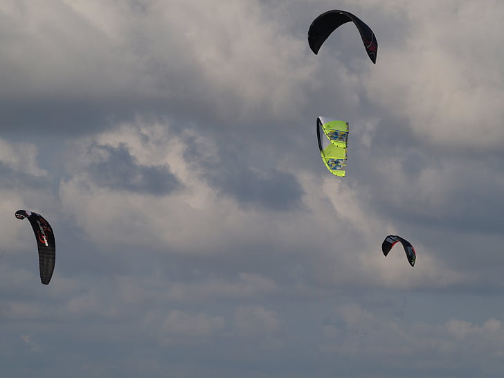 dragons, clouds, sky, wind, windy, extreme Sports, sport