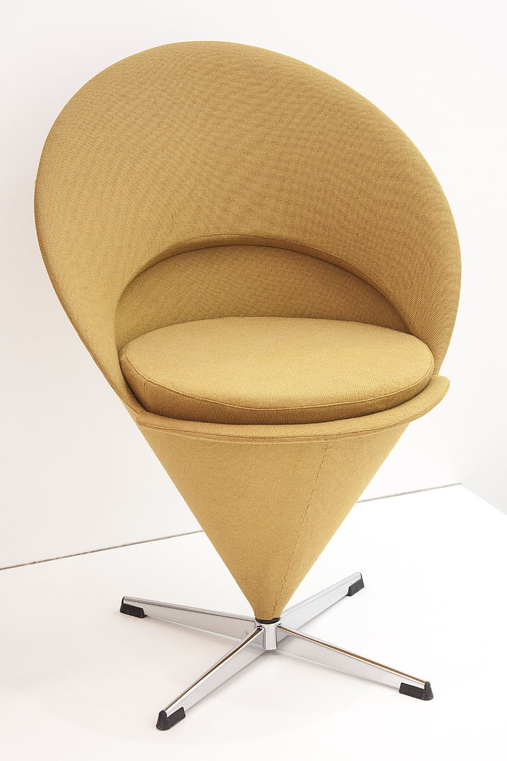 scaun, con de inghetata, Verner panton, Copenhaga, 1958, design, clasic