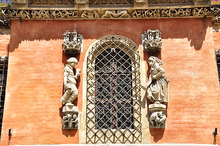 fenêtre de, Kamienica, monuments, La fenêtre, bâtiment, façades, maison ancienne