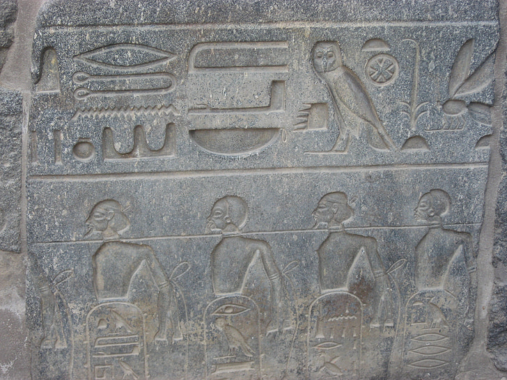 Egypt, Luxor, Karnak temple, Hieroglyf, starověké, civilizace, Nil