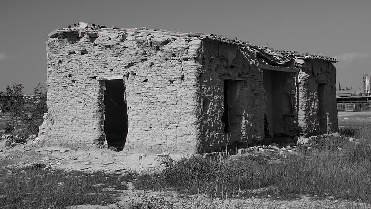 stary dom, ruiny, zniszczone, porzucone, zniszczony, obrażenia, wrak