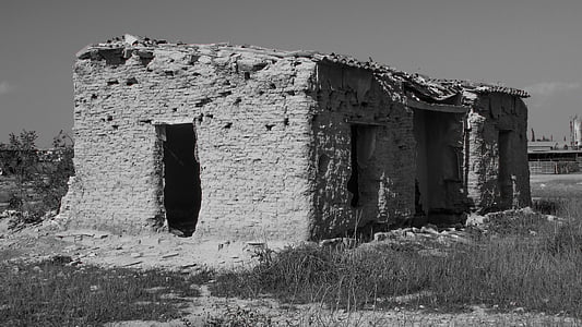 altes Haus, Ruine, zerstört, aufgegeben, ruiniert, Schaden, Wrack
