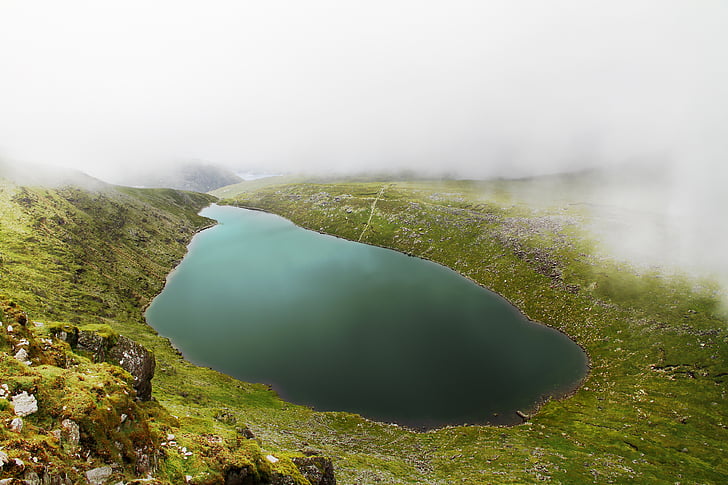 bergsee, ezers, baseini, dīķis, Īrija, daba, ainava