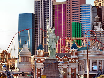 Лас-Вегас, азартные игры, игры казино, Неоновый знак, интересные места, Статуя свободы