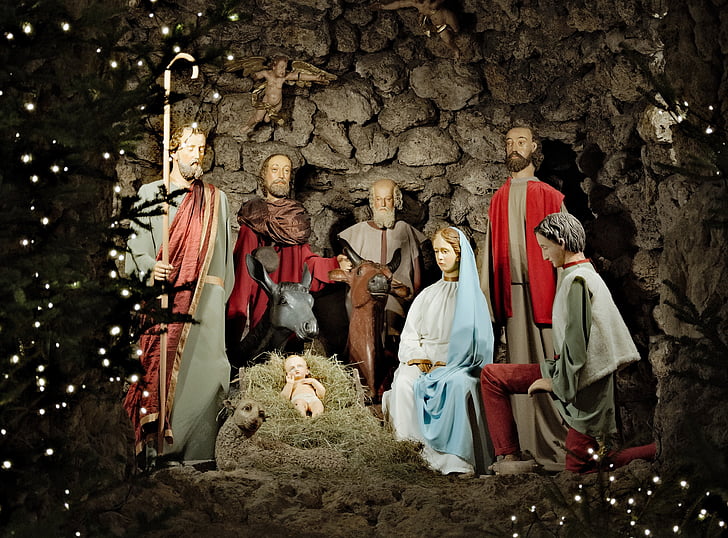 ベビーベッド, ドミニコ共和国人, クリスマス, 休日, 神聖な家族, イエス, 3 人の王