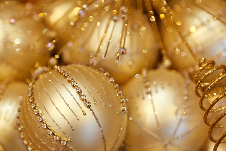 Priorità bassa, palla, Bagattella, luminoso, celebrazione, Natale, decorazione