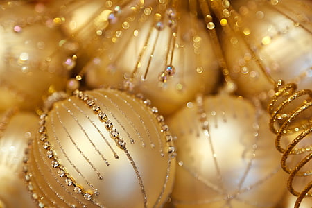 arrière-plan, Ball, Bauble, brillant, célébration, Christmas, décoration