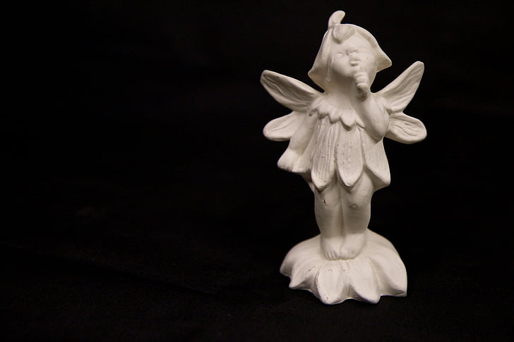 kunst, keramik, figur, Angel