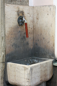 Kylpyhuone pesuallas, läpi, kiven läpi, vesi, kapakka, juoma, allas
