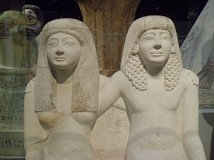egyptian museum, torino, egyptian statues