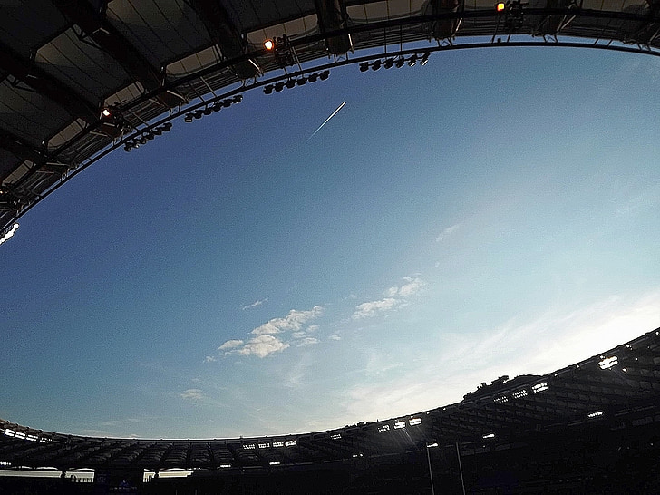 Stadium, Sky, rugby, OL, Rom