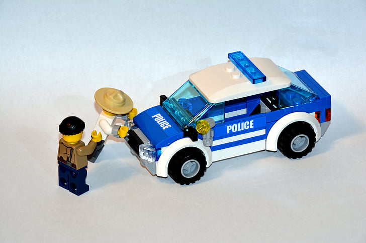policija, prijetje, Lego, blazinice, fant, Ludek, policist